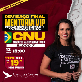 Logo Revisão Final - Mentoria VIP CNU - Gestão Governamental e Governança Pública