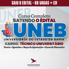 Logo CURSO COMPLETO - UNEB Ξ Universidade do Estado da Bahia - Técnico Universitário