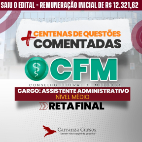 Logo CFM - Conselho Federal de Medicina - Assistente Administrativo - Reta Final