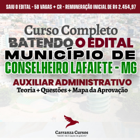 Logo Município de Conselheiro Lafaiete - MG - Auxiliar Administrativo