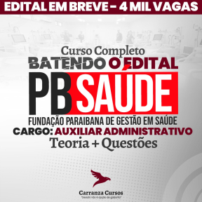 Logo FUNSAUDE/PB - Batendo o Edital - Cargo: Auxiliar Administrativo