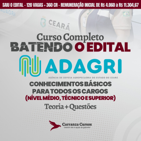 Logo ADAGRI-CE - Conhecimentos Básicos para todos os Cargos (Nível Médio, Técnico e Superior)