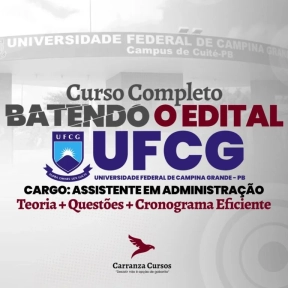 Logo UFCG - Universidade Federal do Campina Grande - Cargo: Assistente em Administração - Batendo o Edital