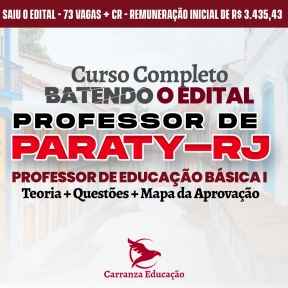 Logo Prefeitura Municipal de Paraty - RJ - Professor de Educação Básica I