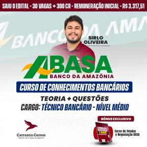 Logo MODULAR | Conhecimentos Bancários - BASA - Banco da Amazônia - Técnico Bancário
