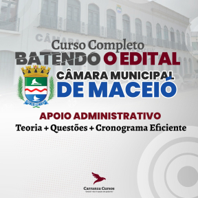 Logo Câmara Municipal De Maceió - CMM - Cargo: Apoio Administrativo