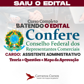 Logo CONFERE - Conselho Federal dos Representantes Comerciais - Assistente Administrativo - Curso Completo