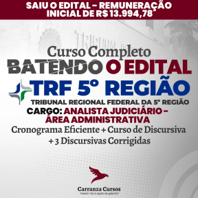 Logo TRF 5 - Tribunal Regional Federal 5ª Região - Analista Judiciário - Área Administrativa