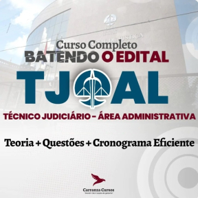Logo TJAL - Técnico Judiciário- Área Judiciária - Batendo o Edital