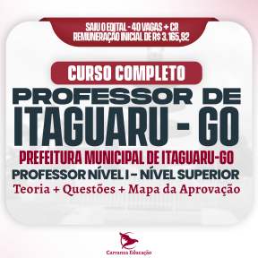 Logo Itaguaru - GO - Professor Nível I - Curso Completo