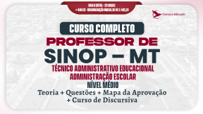 Logo PREFEITURA MUNICIPAL DE SINOP - TÉCNICO ADMINISTRATIVO EDUCACIONAL - ADMINISTRAÇÃO ESCOLAR - Curso Completo