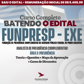 Logo Funpresp Exe  - Fundação de Previdência Complementar do Servidor Público Federal do Poder Executivo - Analista de Previdência Complementar: Área 3: Previdência - Curso Completo