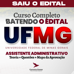 Logo UFMG -  Universidade Federal de Minas Gerais - Assistente em Administração - Curso completo