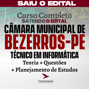 Logo Câmara de Bezerros/PE - CURSO COMPLETO - Cargo: Técnico em Informática
