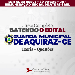 Logo Prefeitura de Aquiraz - Guarda Municipal - Curso Completo