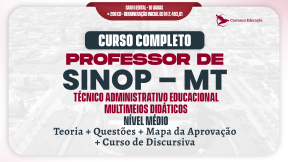 Logo PREFEITURA MUNICIPAL DE SINOP - TÉCNICO ADMINISTRATIVO EDUCACIONAL - MULTIMEIOS DIDATICOS - Curso Completo