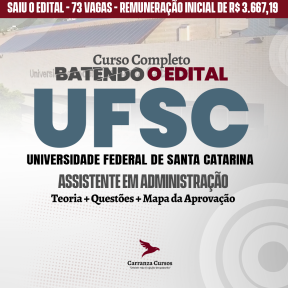 Logo UFSC - Universidade Federal de Santa Catarina - Assistente em Administração - Curso Completo