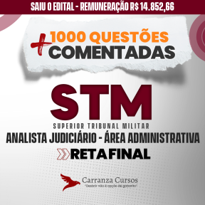 Logo STM - Superior Tribunal Militar - RETA FINAL - Cargo: Analista Judiciário - Área Administrativa