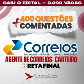 Logo CORREIOS Reta Final - Agente dos Correios - Atendente Comercial, Carteiro e Suporte