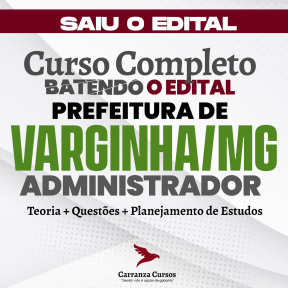 Logo VARGINHA/MG - Prefeitura Municipal de Varginha/MG - CURSO COMPLETO - Cargo: Administrador