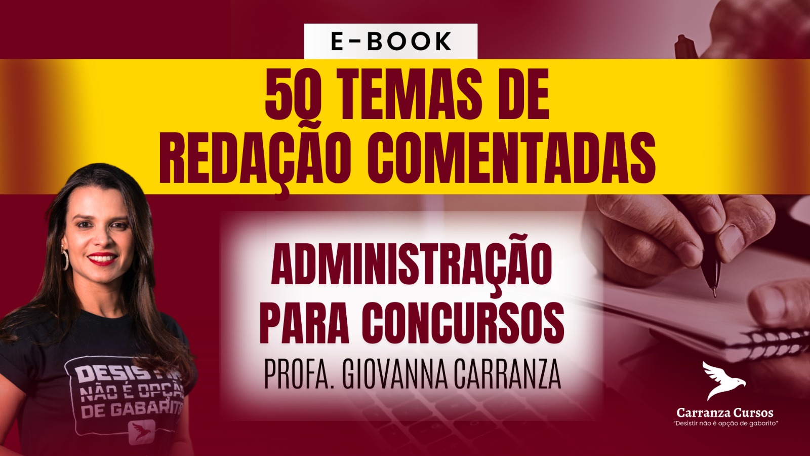 Logo EBOOK - 50 Temas de Redação Comentados - Administração para Concursos