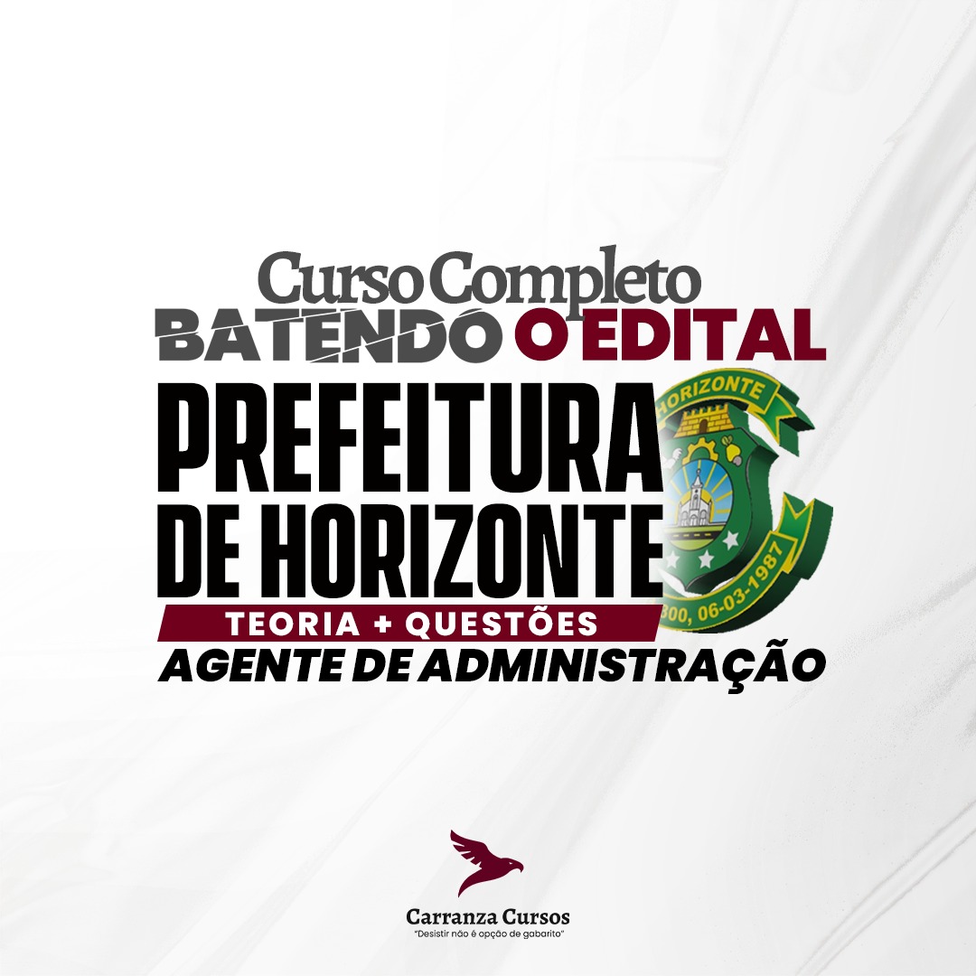 Logo Prefeitura Horizonte - Batendo o Edital - Agente Adm