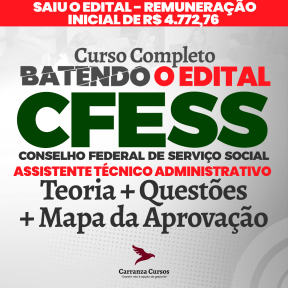 Logo CFESS  - Conselho Federal de Serviço Social - Cargo: Assistente Técnico Administrativo - Curso Completo