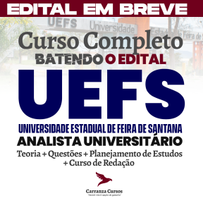 Logo UEFS - Universidade Estadual de Feira de Santana - CURSO COMPLETO – Cargo:  Analista Universitário - Área: Administração