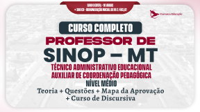 Logo PREFEITURA MUNICIPAL DE SINOP - TÉCNICO ADMINISTRATIVO EDUCACIONAL - AUXILIAR DE COORDENAÇÃO PEDAGOGICA - Curso Completo