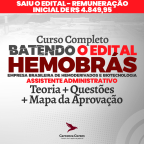 Logo Hemobrás -  Empresa Brasileira de Hemoderivados e Biotecnologia - Assistente Administrativo - Curso Completo