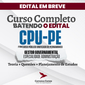 Logo CPU PE - Concurso Público Unificado - CURSO COMPLETO - Cargo: Gestor Governamental - Especialidade: Administração