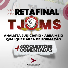 Logo TJMS - Reta Final - Cargo: Analista Judiciário - Área Meio