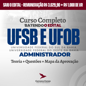 Logo UFSB e UFOB - CURSO COMPLETO - Cargo: Administrador
