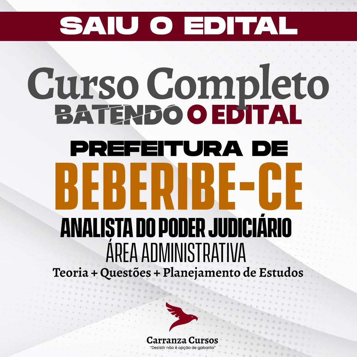 Curso BEBERIBE - Prefeitura Municipal de Beberibe/CE - CURSO COMPLETO - Cargo: Auxiliar em Administração