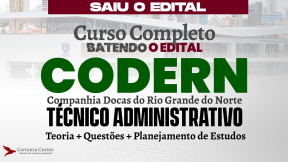 Logo CODERN - Companhia Docas do Rio Grande do Norte - CURSO COMPLETO - Cargo: Técnico Administrativo