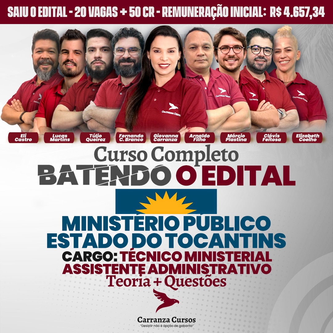 Curso MPTO - Ministério Público do Estado do Tocantins