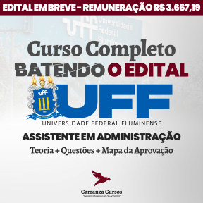 Logo UFF - Universidade Federal Fluminense - CURSO COMPLETO - Cargo: Assistente em Administração