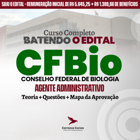 Logo CFBio - Conselho Federal de Biologia - Agente Administrativo - Curso Completo