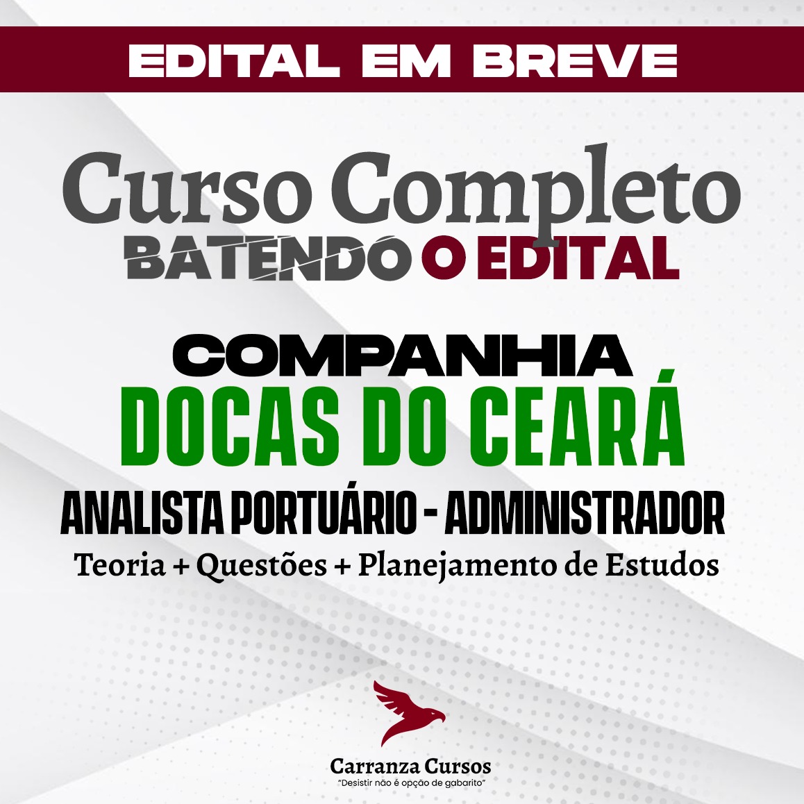 Logo DOCAS/CE - Companhia Docas do Ceará - CURSO COMPLETO - Cargo: Analista Portuário - Especialidade: Administrador