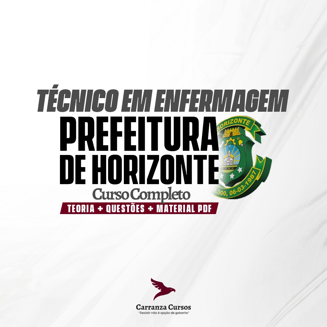 Logo Prefeitura Horizonte - Batendo o Edital - Técnico enfermagem