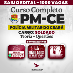 Logo PMCE - Polícia Militar do Estado do Ceará - CURSO COMPLETO - Cargo: Soldado